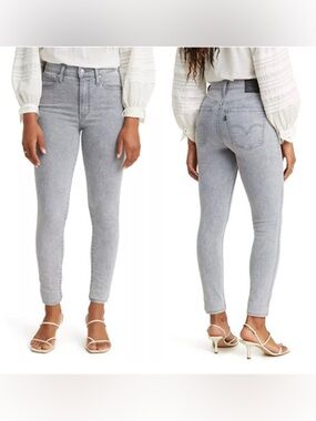 levi's women's mile high super skinny jeans - grey